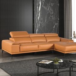 sectional leather match Vadso Sectional, Left Chaise     |     FM69005BK-SECT-L