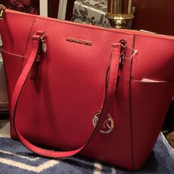 Red Charlotte Michael Kors Tote