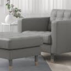 Grey Leather Also Comes With Ottoman