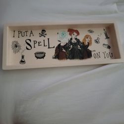 Disney Hocus Pocus Halloween Bamboo Platter New