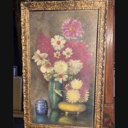 1923 Antique Still  Life Signed28 By 23 