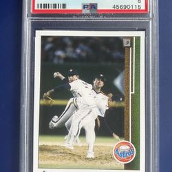 1989 Upper Deck Nolan Ryan Baseball Card Graded PSA 8