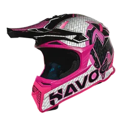 HAX Havoc Motorcycle Helmet Pink - New - S/M/XL