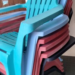 $25 Each - Adirondack Deck Chairs Pool Balcony Patio Porch Lawn Yard Seat Lounge 