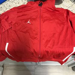 JORDAN BRAND RED ZIP-UP JACKET