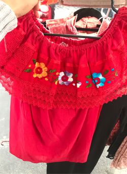 Red Mexican blouse