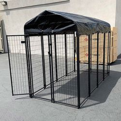 (Brand New) $290 Large Heavy Duty Kennel with Cover (8 x 4 x 6 FT) Dog Cage Crate Pet Playpen