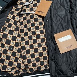 Mens Size Small Burberry Bomber Coat Like New