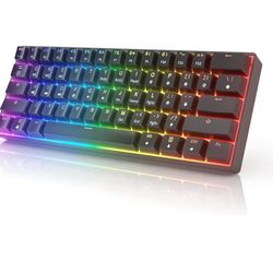 HK GAMING GK61 || 60% Mechanical Gaming Keyboard || RGB LED Backlit || Wired  || Black Optical Switch
