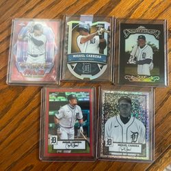 Lot Of 5 Topps Refractor Cards Miguel Cabrera 2 Cards Serial # Future HOF
