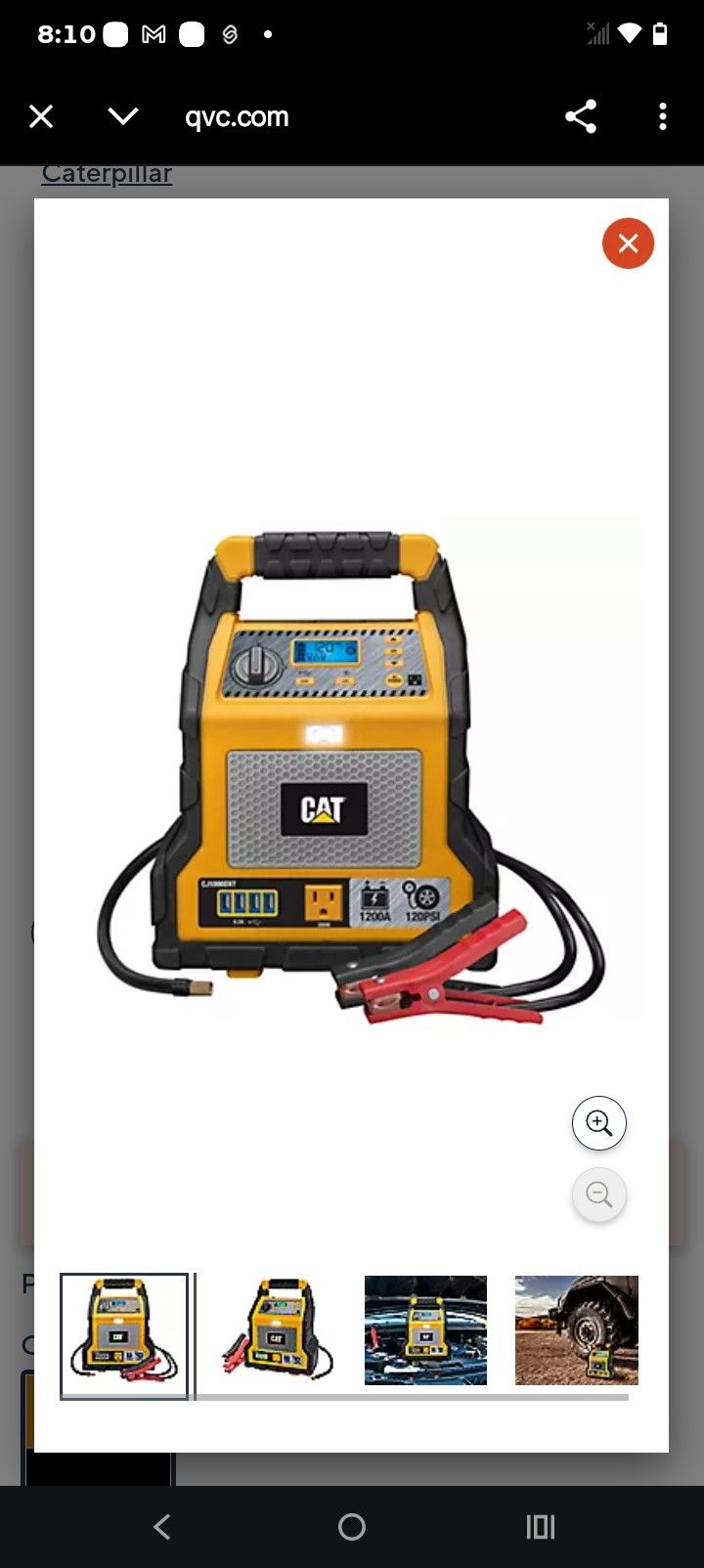 CAT 3 in 1 Digital Power Station with Jump Starter W/USB