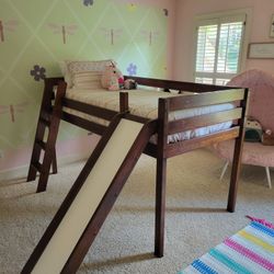 Twin Sized Loft Bed Frame w/ Original Skirting 