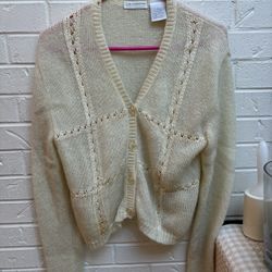 Liz Claiborne Preowned Women’s Mohair Cardigan Size L