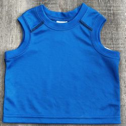 New Baby Boys 6-9 Month Blue Jersey Muscle Tank