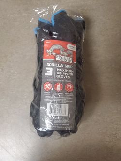 Gorilla Grip Gloves Size Large 3-Pair