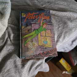 Vintage Antique 1950s 60s Walt Disney Peter Pan Hard Cover Book