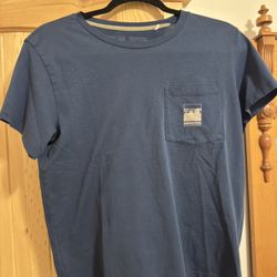 Patagonia Unisex T Shirt Blue Color Cotton Medium