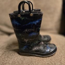 Boys Western Chief Light Up Dinosaur Rain Boots Size 1