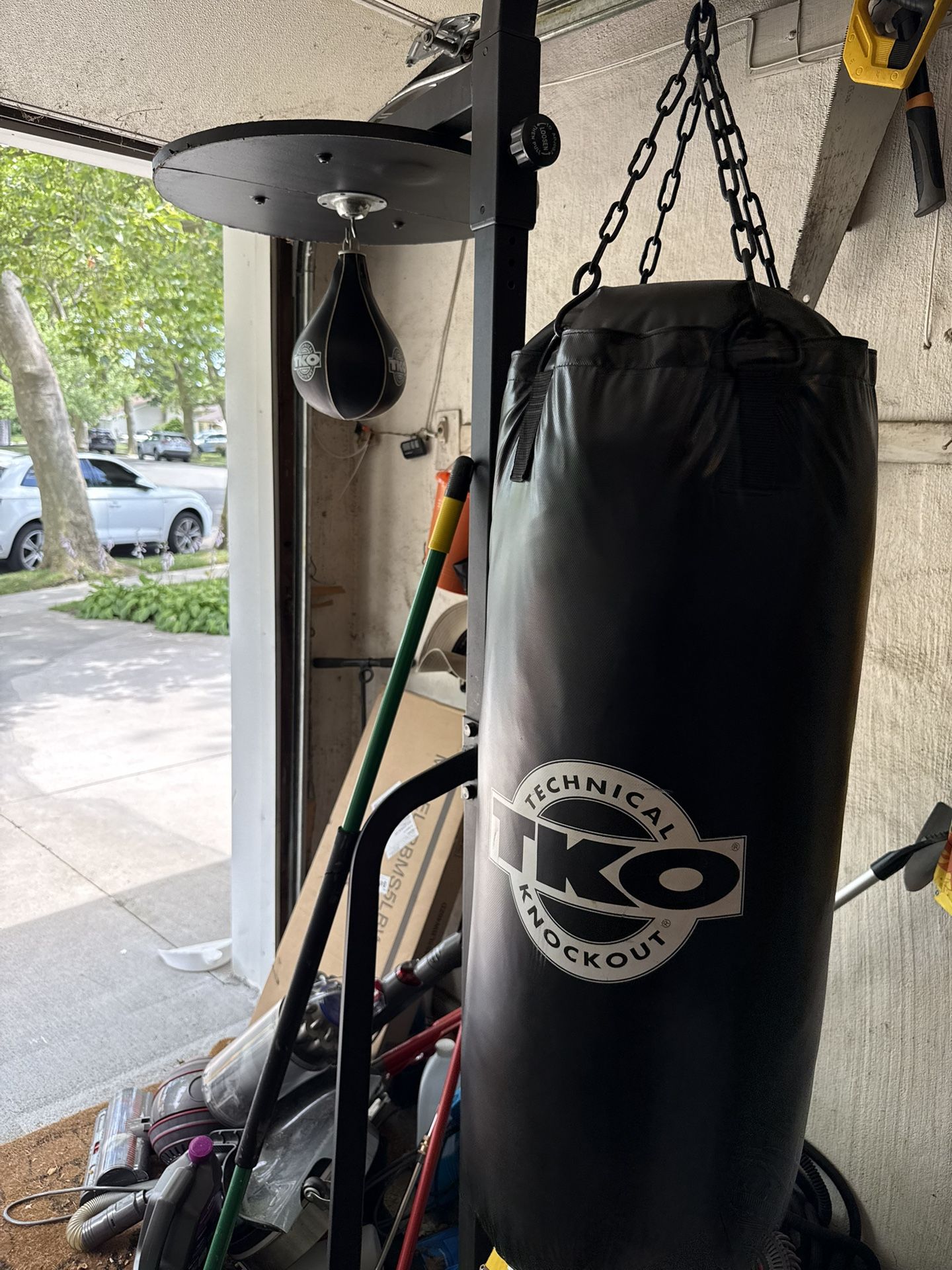 Punching Bag, Speed Bag And Stand