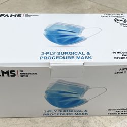 Individually Packaged Sterile  Face Masks