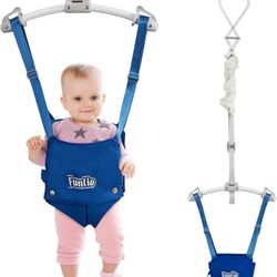 FUNLIO Baby Door Jumper for 6-24 Months (with Door Clamp), Blue