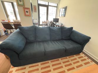 Comfy blue couch!