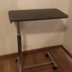 Rolling Hospital Bed Side table