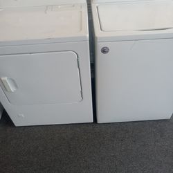 Matching washer and gas dryer set with warranty 