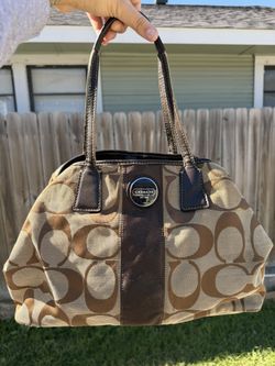Coach Framed Kiss Lock Carryall Bag