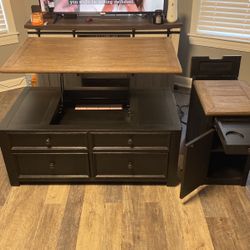Ashley Furniture Coffee Table & 2 Side Tables