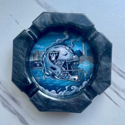 Las Vegas Raiders Ashtray Handmade Resin NFL Football Fan Collectible Gift Decor