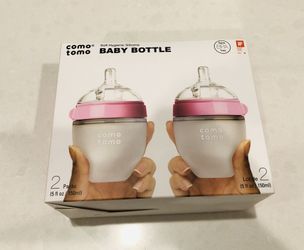 New in box! Como Tomo baby bottles-pink