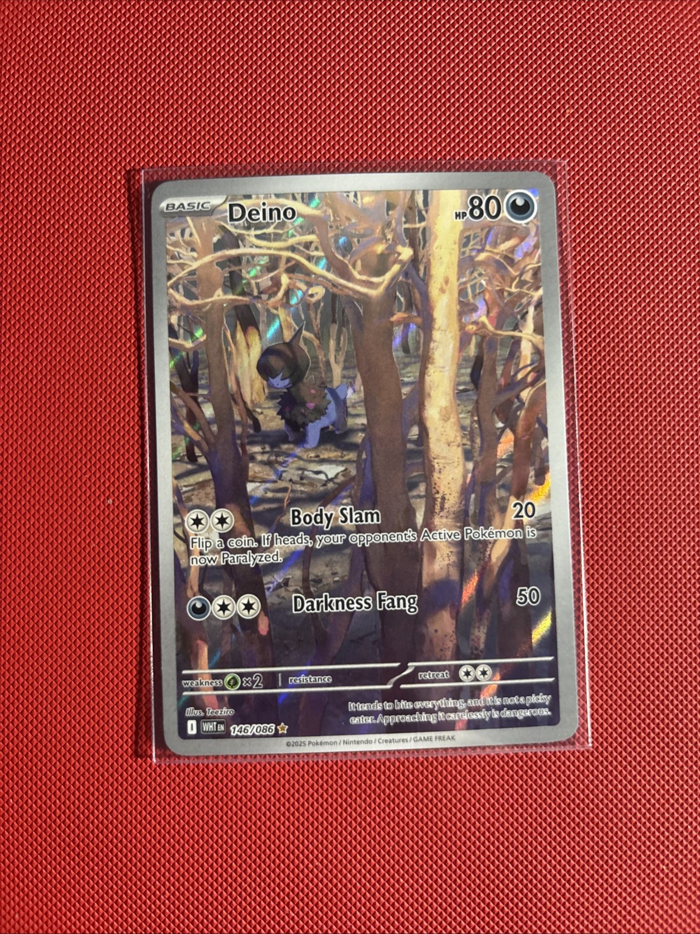 Deino White Flare Holo Full Art Card 146/086 