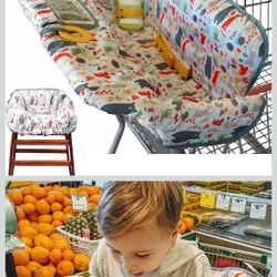 Shopping Cart Cover and High Chair Cover, Forest Animals