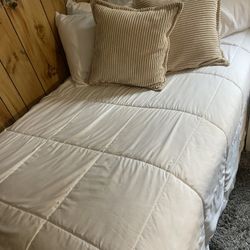 TWIN SIZED MATTRESS BED WITH FRAME 