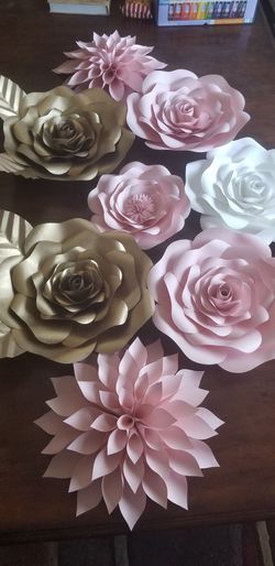 Paper flowers and paper roses