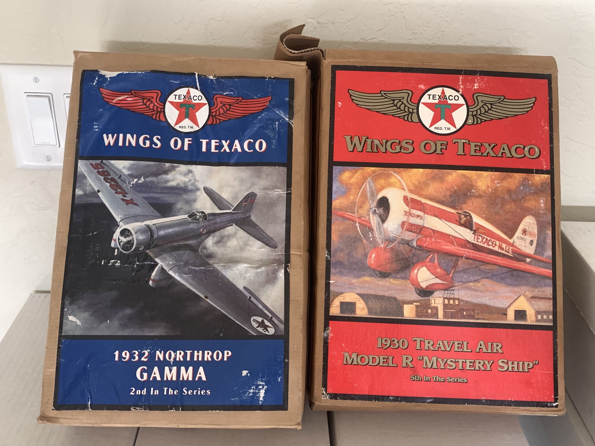 Die cast Coin Bank Planes. Wings Of Texaco 