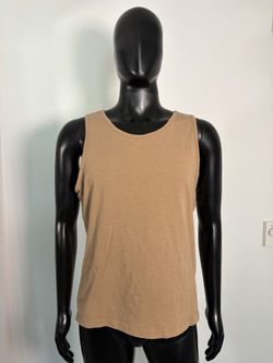 H&M Tank Top (Tan Khaki / Men’s Large) for Fitness, Workout, Running, Gym