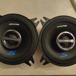 Like New Alpine 4" Car Stereo Speakers 