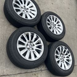 4 X 215/65r17 5x115 5x4.5 Stock Chrysler 300 Dodge Charger Challenger Tacoma Ranger Wheels Rims Good 90% Treads Tires Michelin