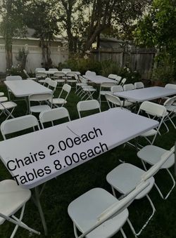 Tables and chairs