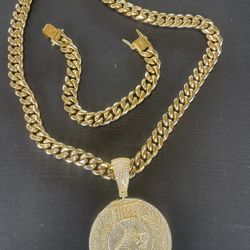 Big Diamond Pendant Set