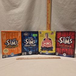 "The Sims"-EA Games- Lot Of 4 VTG 2001-2003, 8 Discs Total