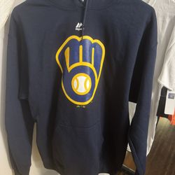 MLB Milwaukee Brewers Hoodie Adult M Brand Majestic