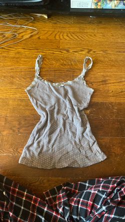 ambiance Apparel polka dot tank top with lace straps