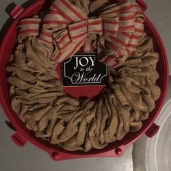 Burlap Christmas Wreath