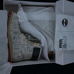 Timberland Supreme MM6 Money Print Boots New In Box