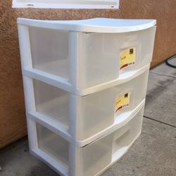 Plastic Organizer With 3 drawers .Long 22 Inches , Width 15 Inches 1/2, Height 24 Inches 