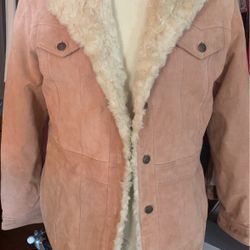 Pink Suede Leather Jacket