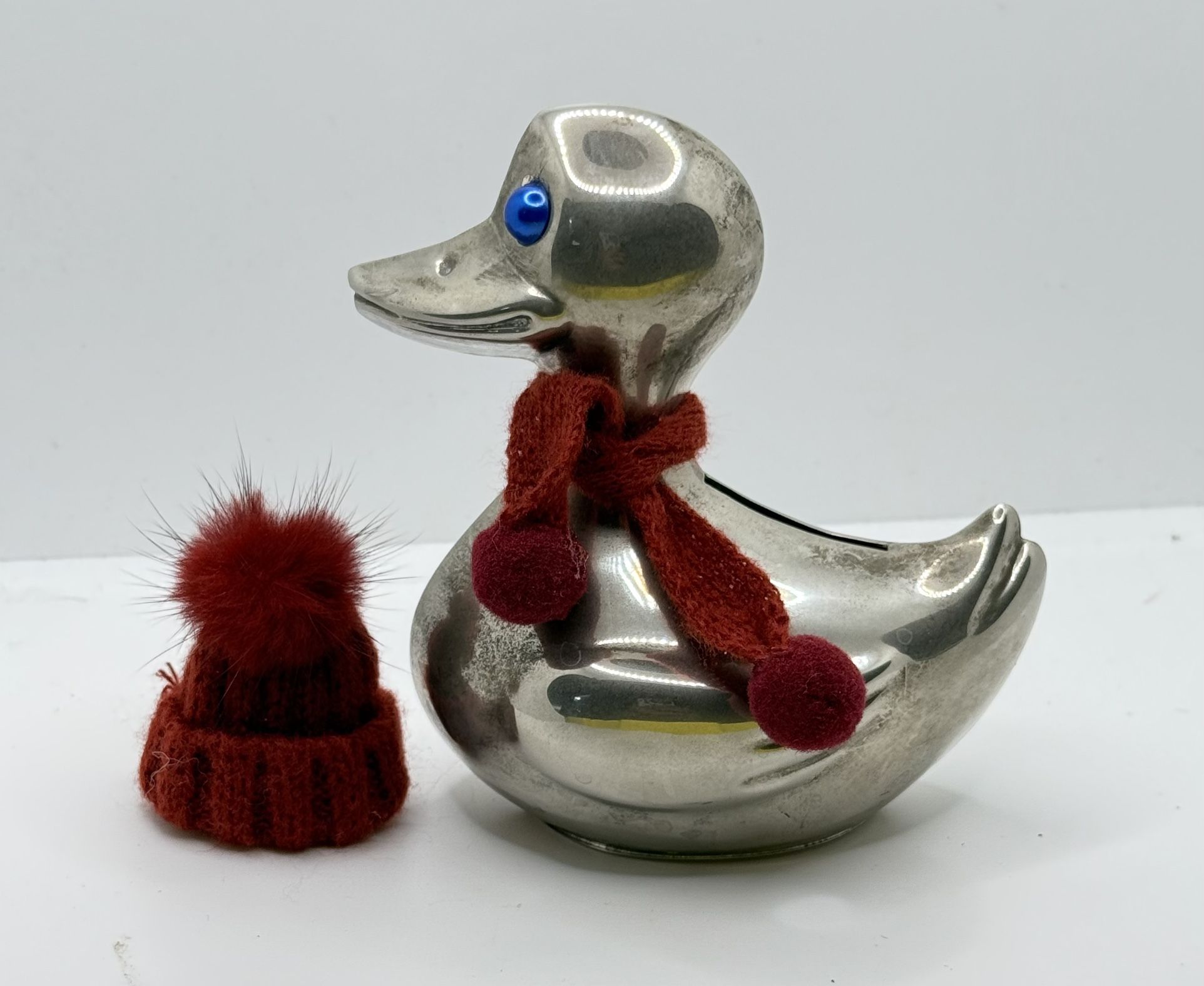 Leonard Silver Plated Duck Bank